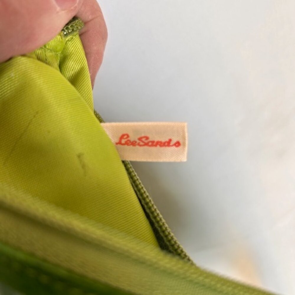 Lee Sands Vintage Eel Skin Crossbody Purse Lime Green Y2K Shoulder Bag Pop Color - Picture 12 of 14